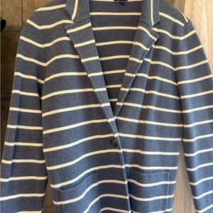 Talbots Blue and White Striped Blazer
